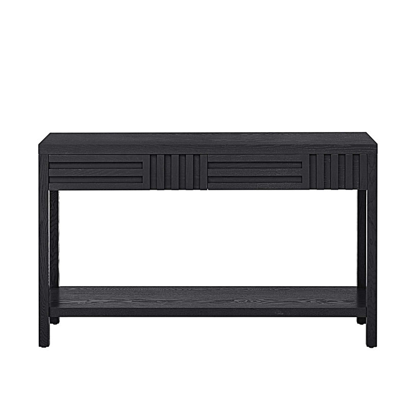 Console moderne avec motif rayé pour diverses pièces, rehaussant le style intérieur, Noir