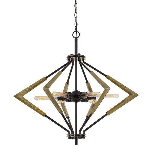 Williston Forge Troxel 6 - Light Dimmable Geometric Chandelier 