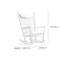Chaise berçante en bois massif