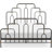 Elle Decor Astrid Modern Bed With Metal Headboard and Footboard-37990475