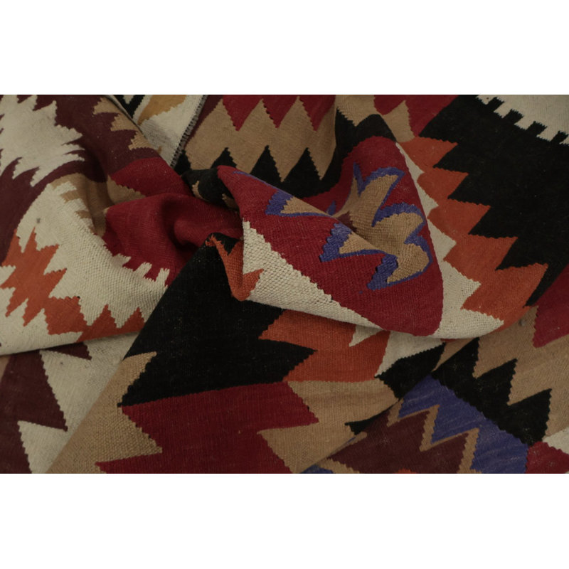 Tapis kilim Southwest Style 5 x 12 avec motifs géométriques audacieux