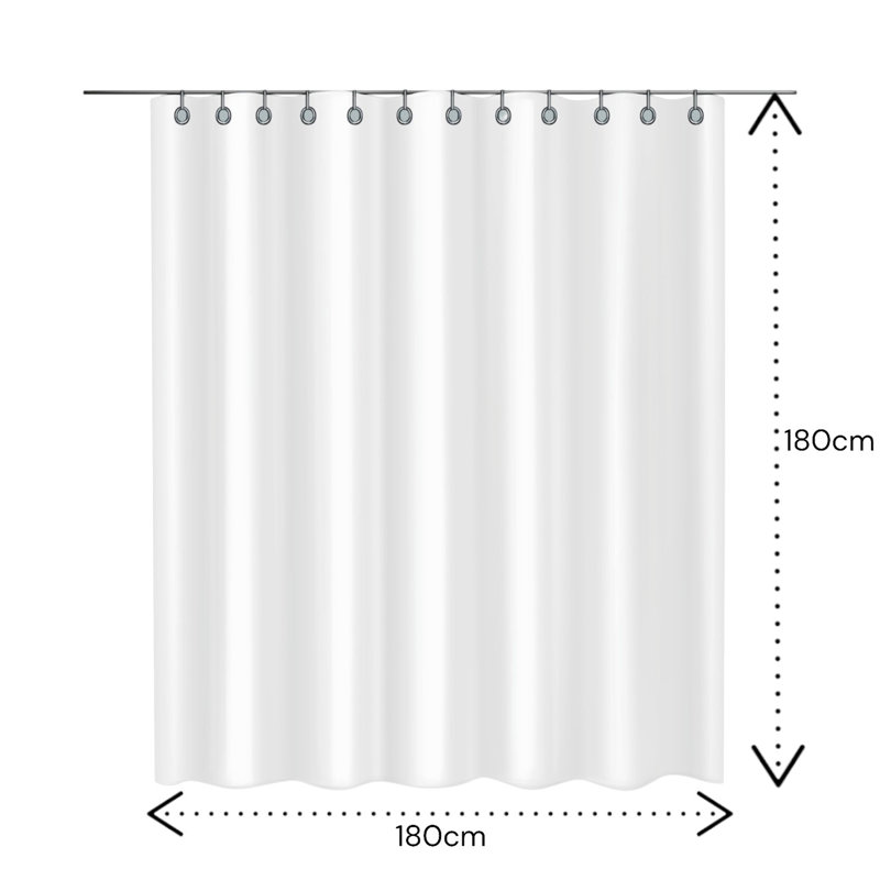 Bouquet White Floral Shower Curtain