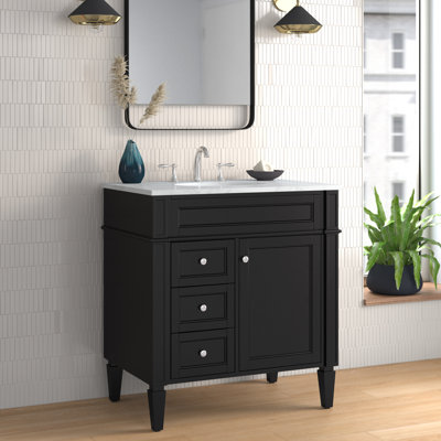 Rivers 32'' Single Bathroom Vanity with Marble Top