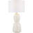 Ceramic Rounded Hourglass Cream Table Lamp