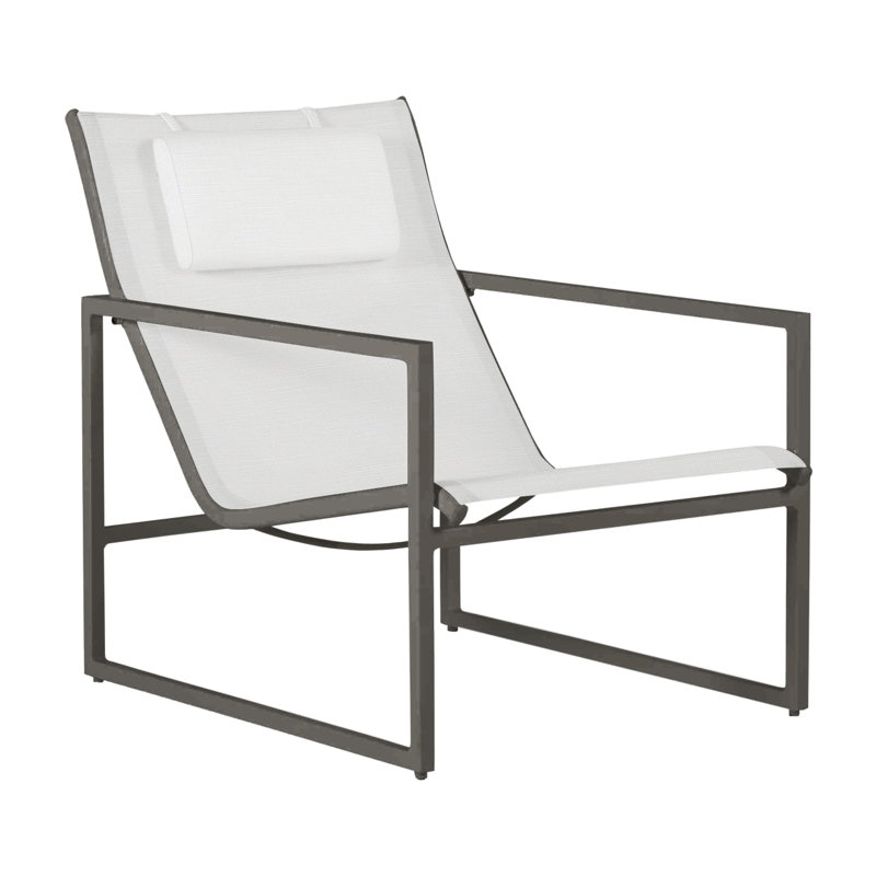 Serenata Sling Easy Lounge Chair, No Welt, Rollo Lace, Gray/Gray Sling