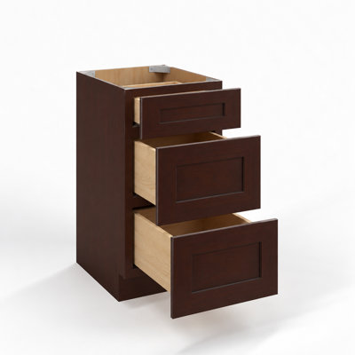 1800cabinets 3-Drawer Vanity Base Cabinet Only, Available in 12”W, 15”W, 18”W, 21”W and 24”W with Soft-Close Drawers
