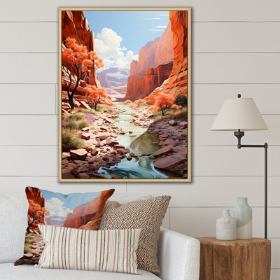 «Desert Canyon Water Stream», reproduction sur toile