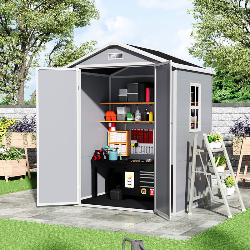Plastic Outdoor Garden Storage Shed, 18.15 sq.ft.