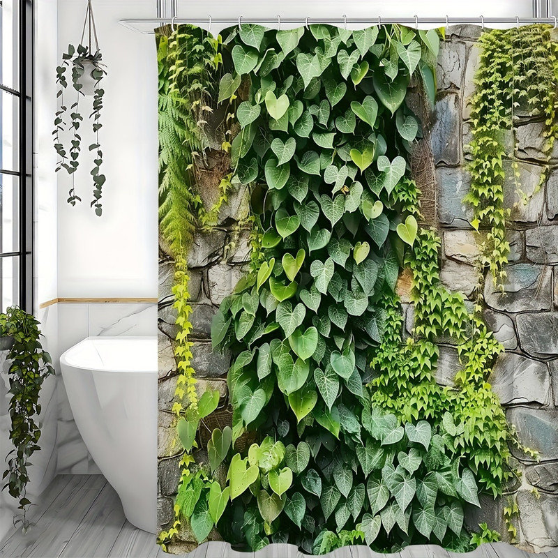 Rideau de douche avec crochets inclus, H 72 po x l 72 po