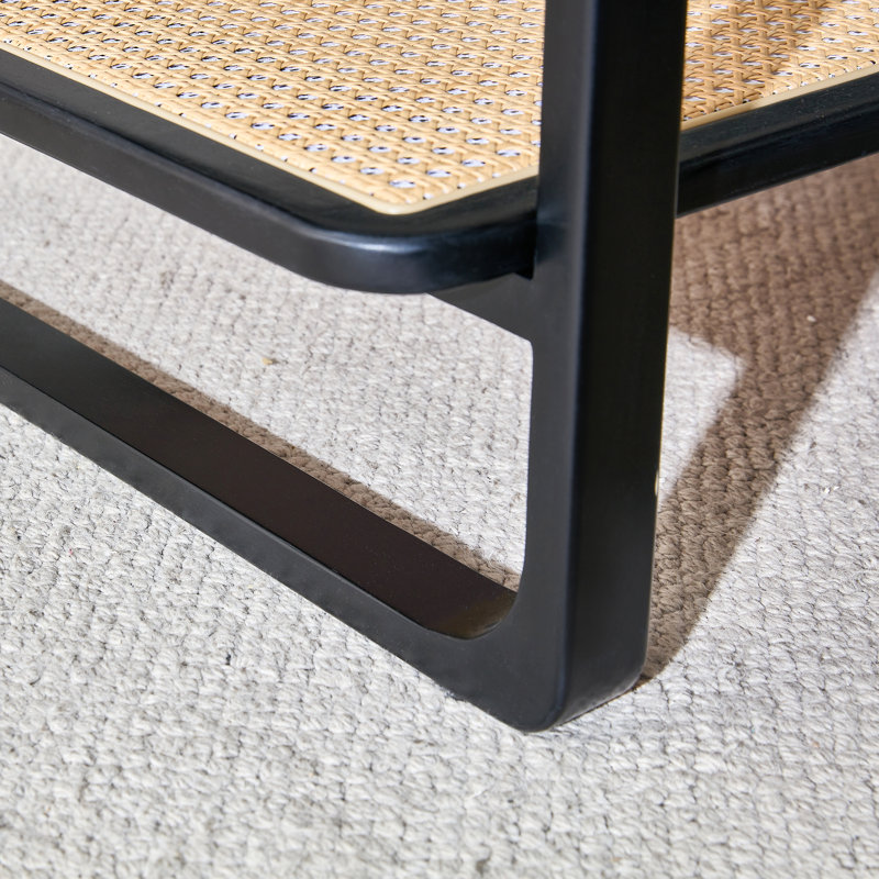 Table basse Mittal 45,3 po Mid-Century, Noir