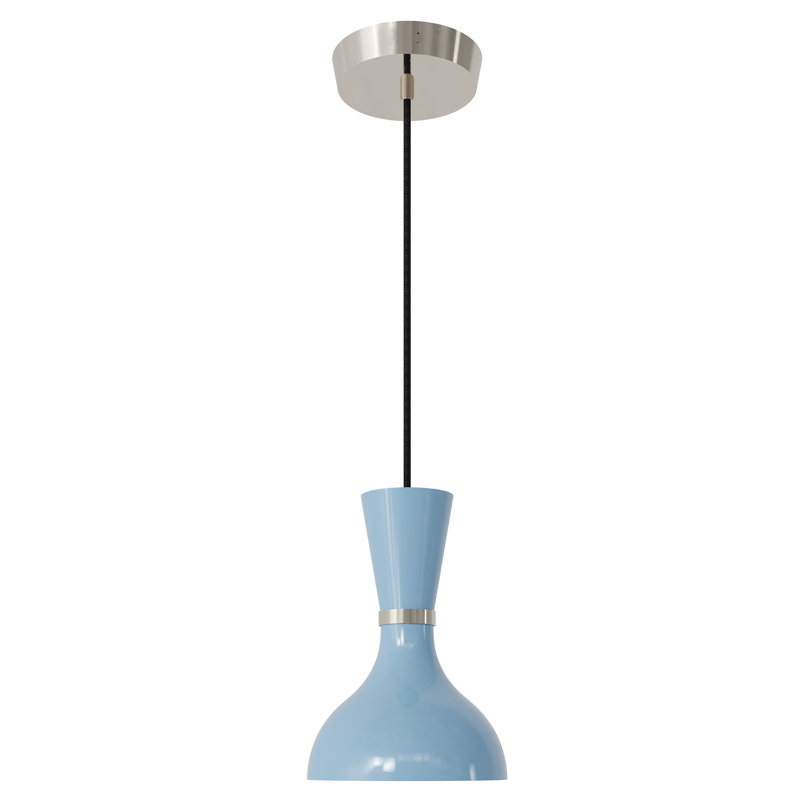 Clare 1 - Light Pendant, Baby Blue, Polished Nickel