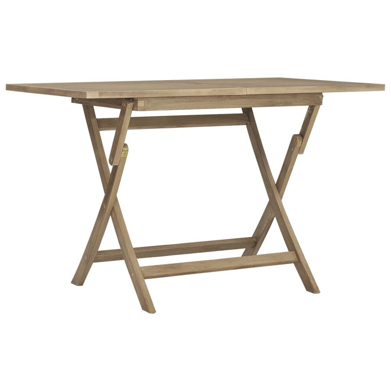 Kulm Rectangular Teak Folding Outdoor Dining Table With Umbrella Hole , 120cm cm W 70cm cm D