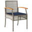  Ensemble de salle à manger de patio pour 4 personnes - noir, gris, bleu marine