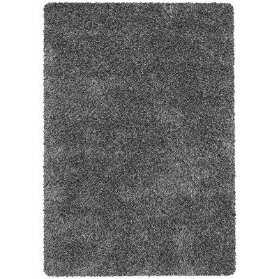 Tapis en laine et polyester à poils longs tissé à la main Rogalski