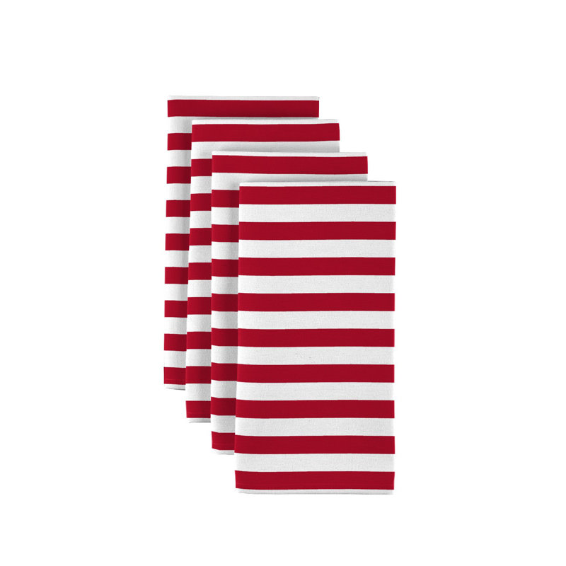 Stripes 18" Napkins, Red