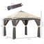 Tente à auvent escamotable avec filet Outsunny-111086236