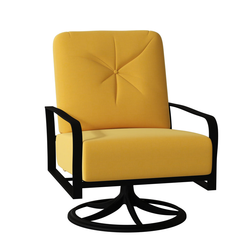 Fremont Outdoor Rocker Chair, Textured Black, Denver Scarlett Sunbrella®