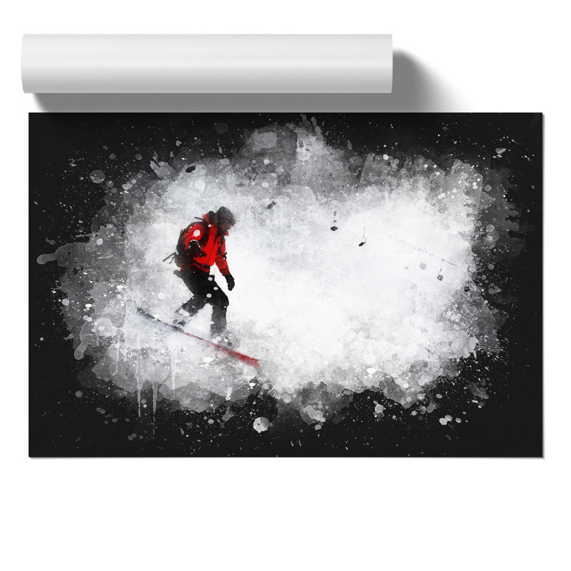 Snowboarding - No Frame Print, 21cm H x 30cm W x 0.1cm D