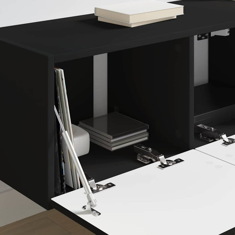 Unfinished TV Stand, 29.5cm H x 78.5cm L x 31cm W, Black
