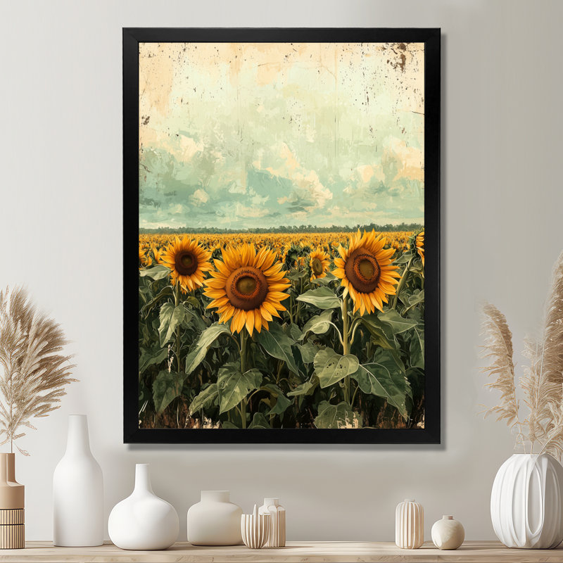 Dorwell - Floral Canvas Art Print, Noir, noir, noir, noir, H 20 po x l 12 po, Reproduction encadrée d'une seule photo