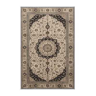 Machine Washable Persian Gray Area Rug