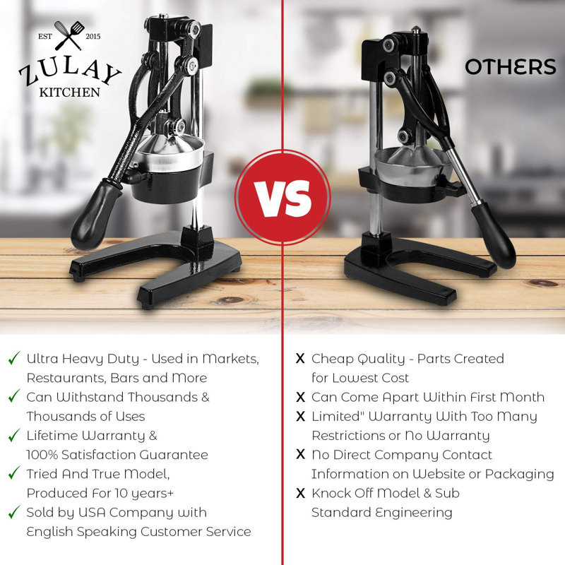 Heavy Duty Citrus Press with 2-in-1 Lemon Squeezer