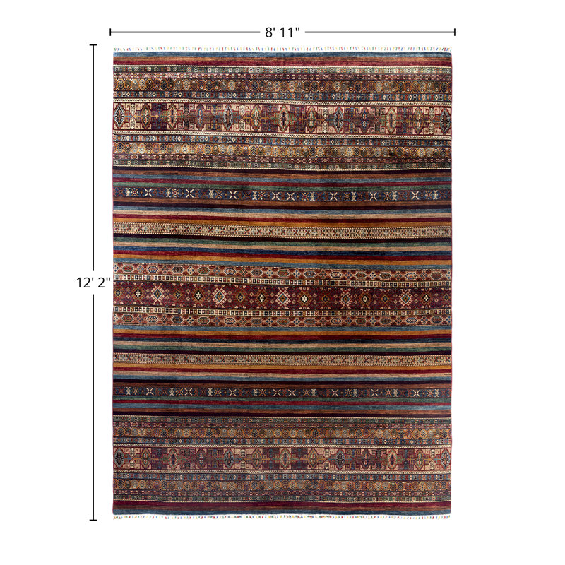 One-of-a-Kind Rectangle 8'11" X 12'2" Hand Knotted Area Rug