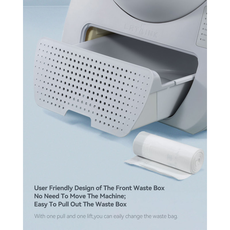 CATLINK Classic Model, Self-Cleaning Litter Box for Multiple Cats – High Capacity with Double Odor Control, For Cats 3.5–22 lbs, White