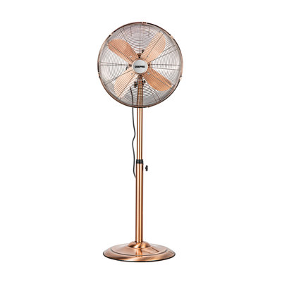 GEEPAS 16” Metal Pedestal Fan | Electric Standing Floor Fan With 3 Speed 4 PC Aluminium Blades | Adjustable Height Tilt Head & Oscillating Function | Powerful Airflow for Home Office Use, 50W