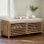 Banc de rangement en tissu