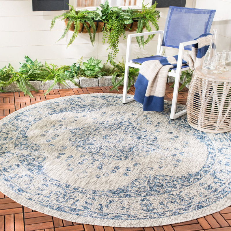 Tapis d'intérieur / extérieur performance Amedee, Rond 6 pi 7 po