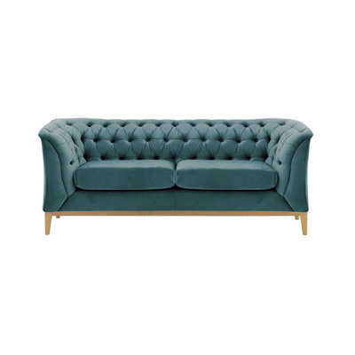 Chesterfield Modern 2 Seater Sofa Wood