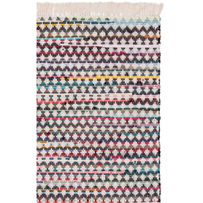 Montauk 538 Hand Woven Cotton Geometric Shapes Rug