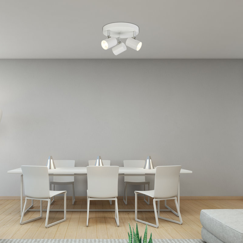 Alcoa Glass LED Flush Mount, White