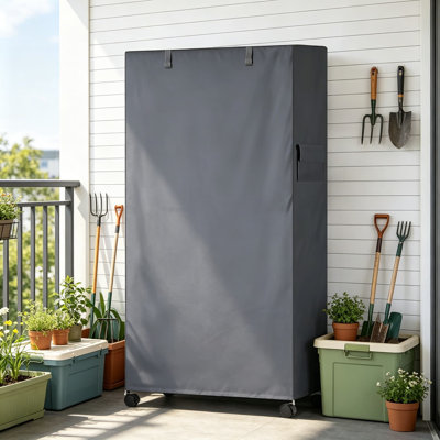 Waterproof Shelf Cover 600D Heavy Duty Dustproof Storage Wire Rack Cover with Zipper for Outdoor Shelving, 36"W x 14"D x 72"H, Grey