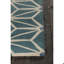 Tapis bleu et blanc à motif géométrique touffeté à la main Stonebridge-375470501