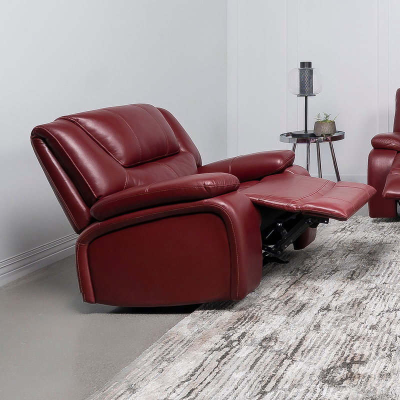 Fauteuil inclinable et oscillant rembourré, Rouge