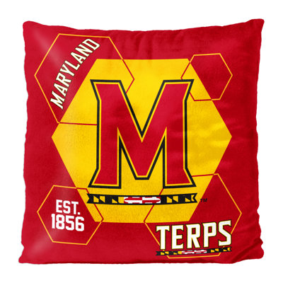 Northwest Ncaa Maryland Connector Velvet Reverse Sports Pillow, Great For College Fans, 16x16 Inches