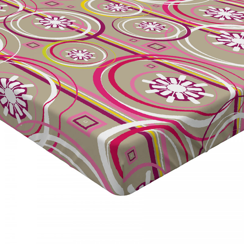 Microfiber Geometric Fitted Sheet, Full Fitted Sheet
