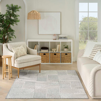 Coedy Charcoal Ivory Modern Indoor Rug