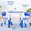 Table d'activités carrée effaçable à sec avec deux chaises ECR4Kids, mobilier pour enfants, 3 pièces-59602064