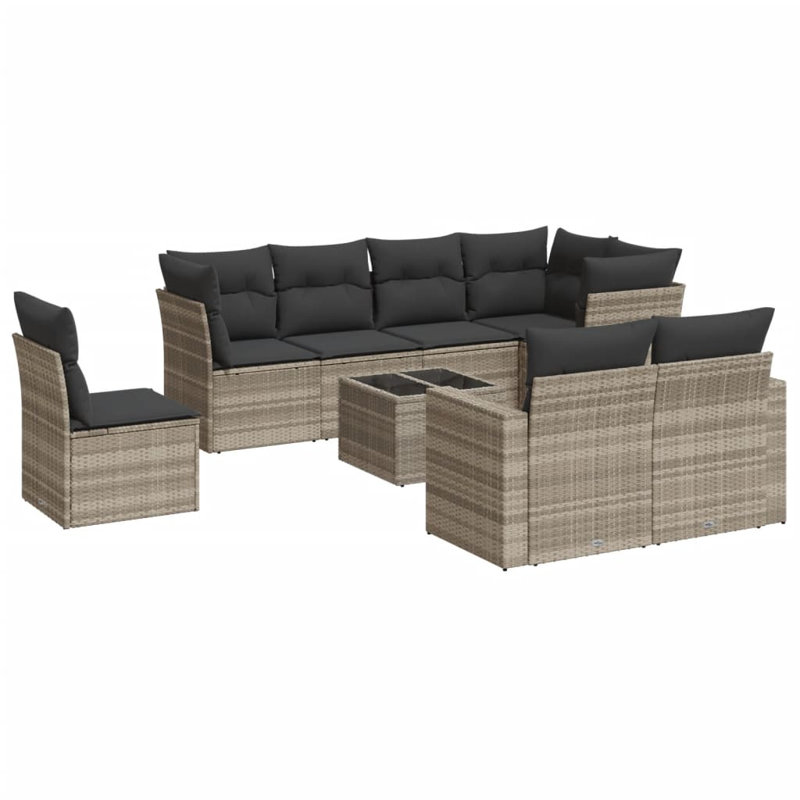  Garden Sofa Set Light Gray, Dark Gray