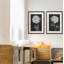 «Black and White Flowers I», ensemble de 2 reproductions d'art encadrées-1047400655-1047400650-1047400651