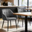 Modern Dining Chairs Suede With Thickened Seat Cushion and Cross-Hatch Pattern Design-673913368-673631200