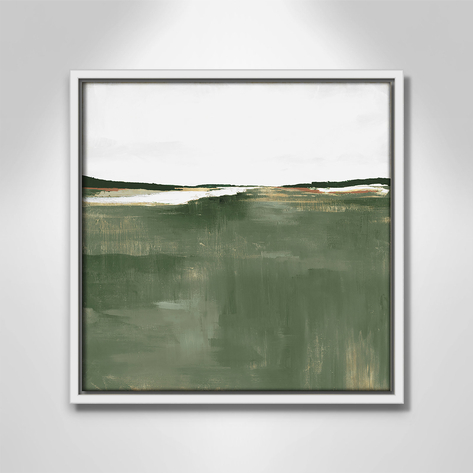 Dauntsey "Green Sea" Print by Isabelle Z, 13.5" H x 13.5" W, White