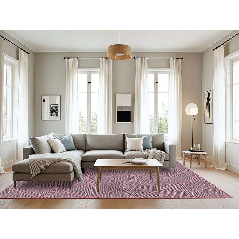 Geometric Indoor Rug, Rectangle 8' x 10'