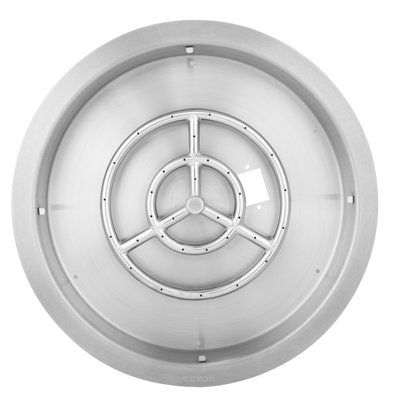 19 inch Round Drop-in Fire Pit Pan, Stainless Steel Fire Pit Burner