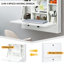 Hideaway Space-Saving Wall-Mounted Floating Desk with Storage-1534359551