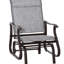Fauteuil oscillant gris pour patio