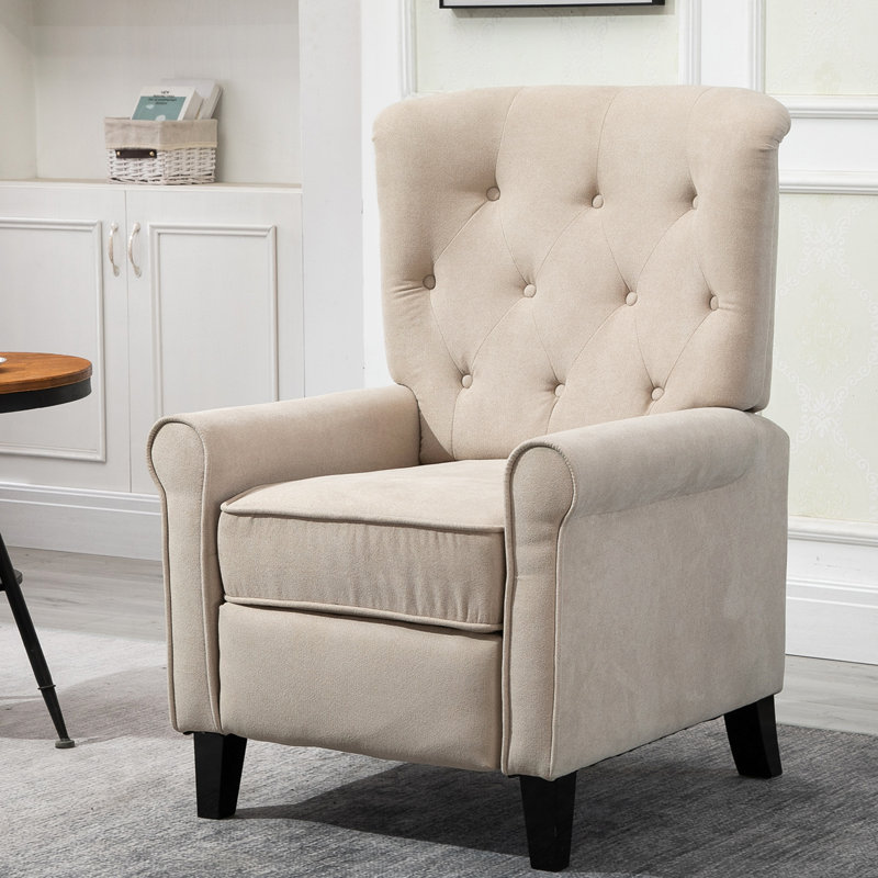 Fauteuil de massage inclinable, Blanc crème - polyester à 100 %